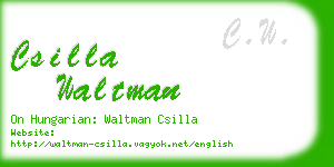 csilla waltman business card